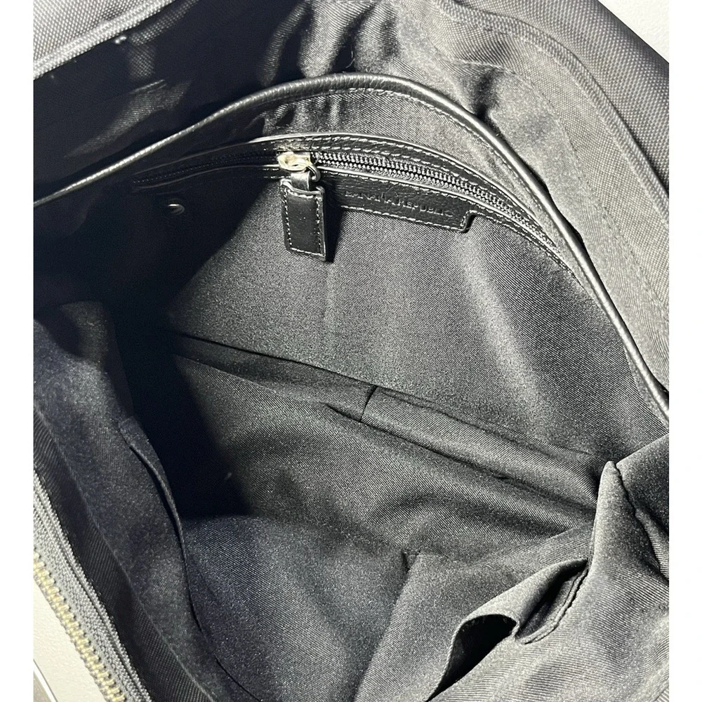 Banana Republic Messenger Laptop Travel Bag Black Crossbody Briefcase